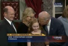 Creepy Joe Biden Busted Again For Feeling Up Children on C-SPAN