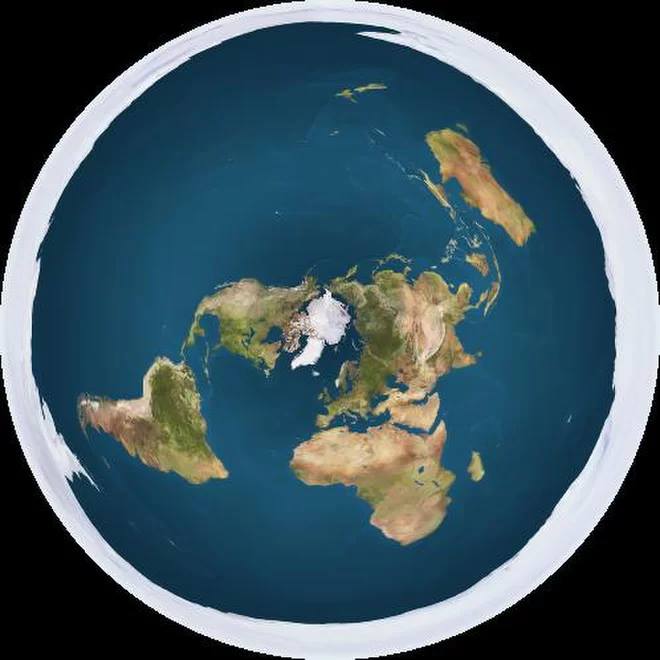 flat earth after flood map