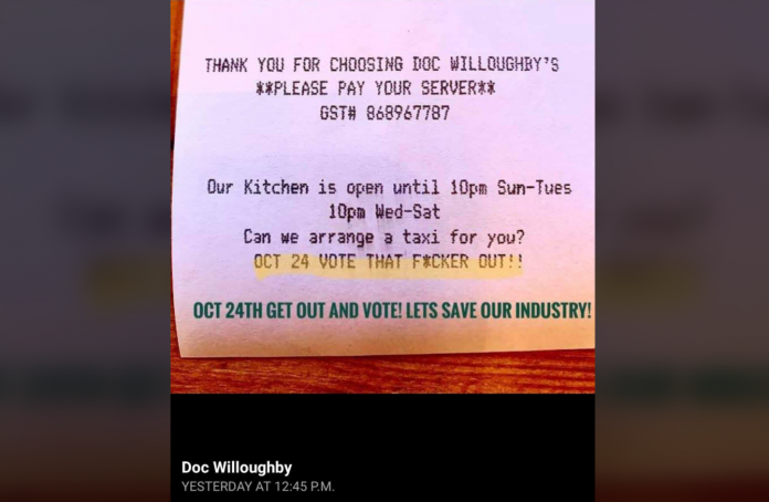 Doc-Willoughbys-Kelowna-receipt-COVID