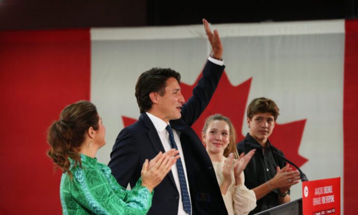 Prime Minister Justin Trudeau Holds Election Night Event In Montreal
