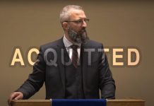 Pastor Tim Stephens acquitted today on charges of breach of Public Health Orders