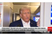 President Trump’s Gaggle with The Press Late Last Night on Air Force One While Flying To Malaysia For Tthe ASEAN Summit