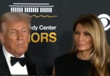 President Trump and the First Lady participate in the Kennedy Center Honors