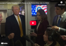 President Donald Trump Gaggles with Press on Air Force One, Jan. 4, 2026