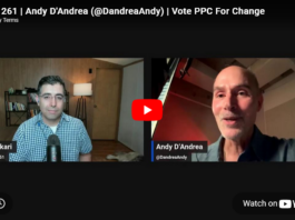 Andy D’Andrea – People’s Party of Canada Candidate – Federal by-election in University Rosedale – Vote PPC For Change!